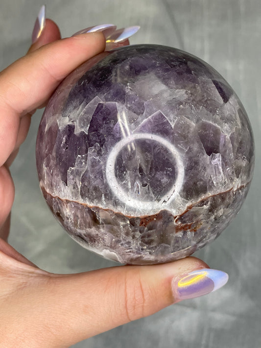 XL Chevron Amethyst Sphere